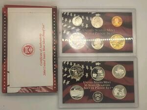2004-S US Silver Proof Set - 11 Coin Set - Original Box & COA - 90% Silver
